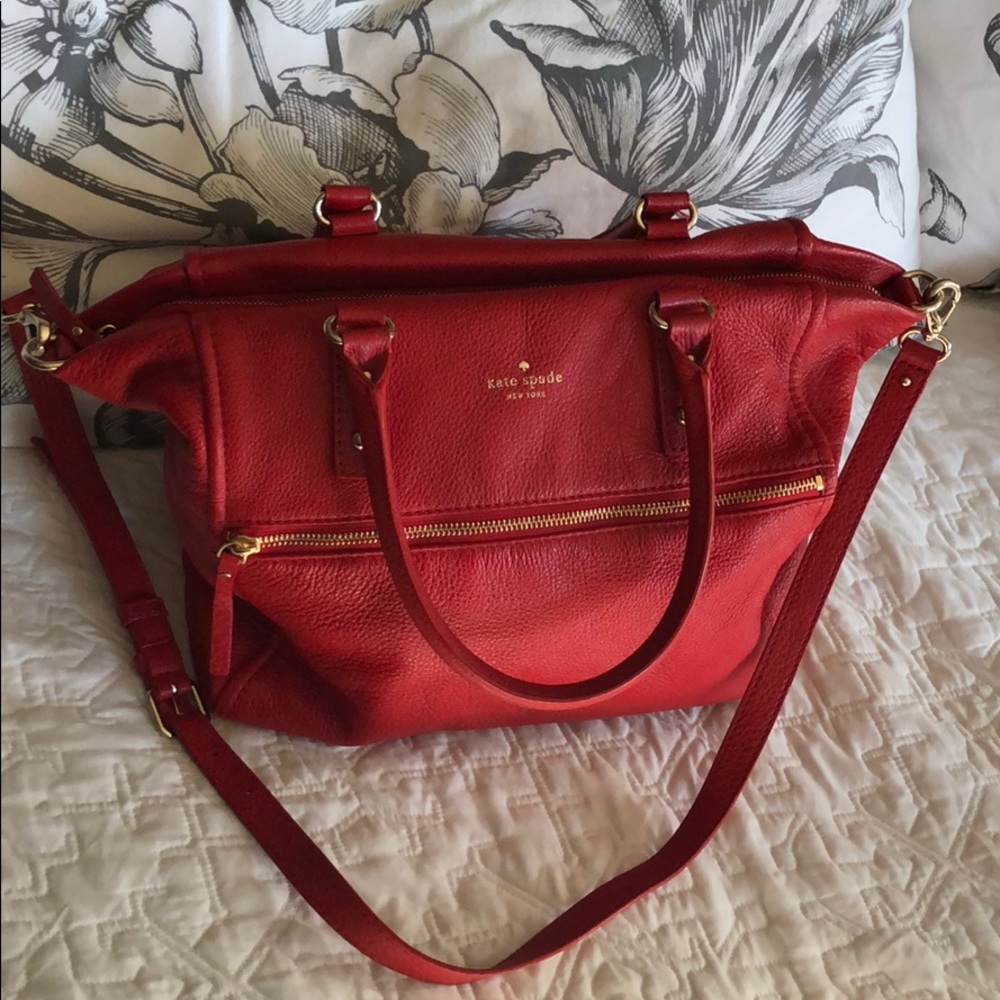 Red Kate Spade soft beautiful leather